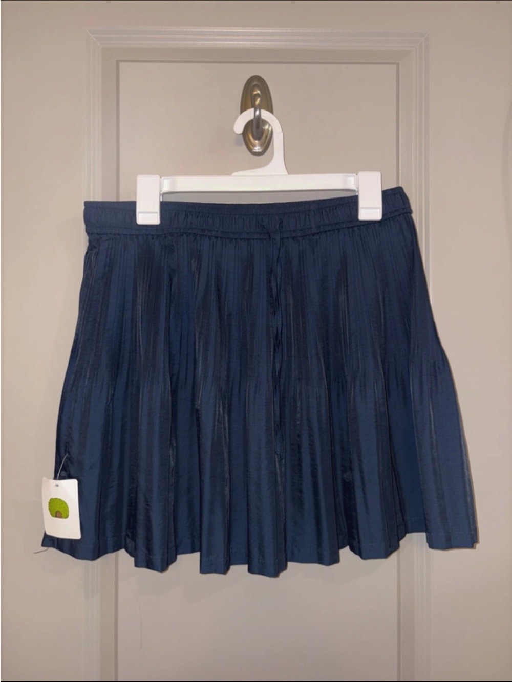 Navy Pleated Womens Skirt - Classic A-Line